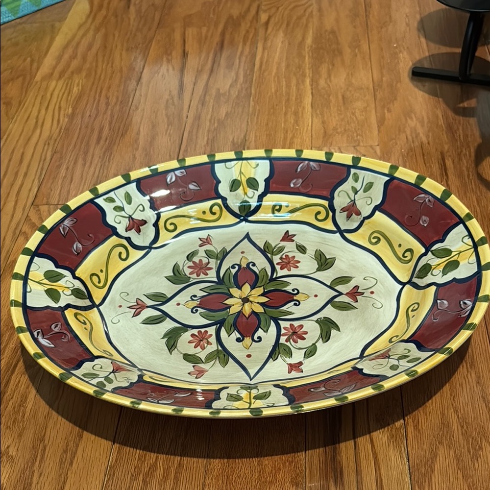 Pier 1 Vallarta Colorful Ceramic Serving Platter